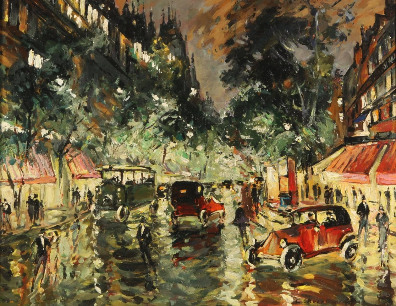 Konstantin Korovin - Notte piovosa a Parigi, anni '30